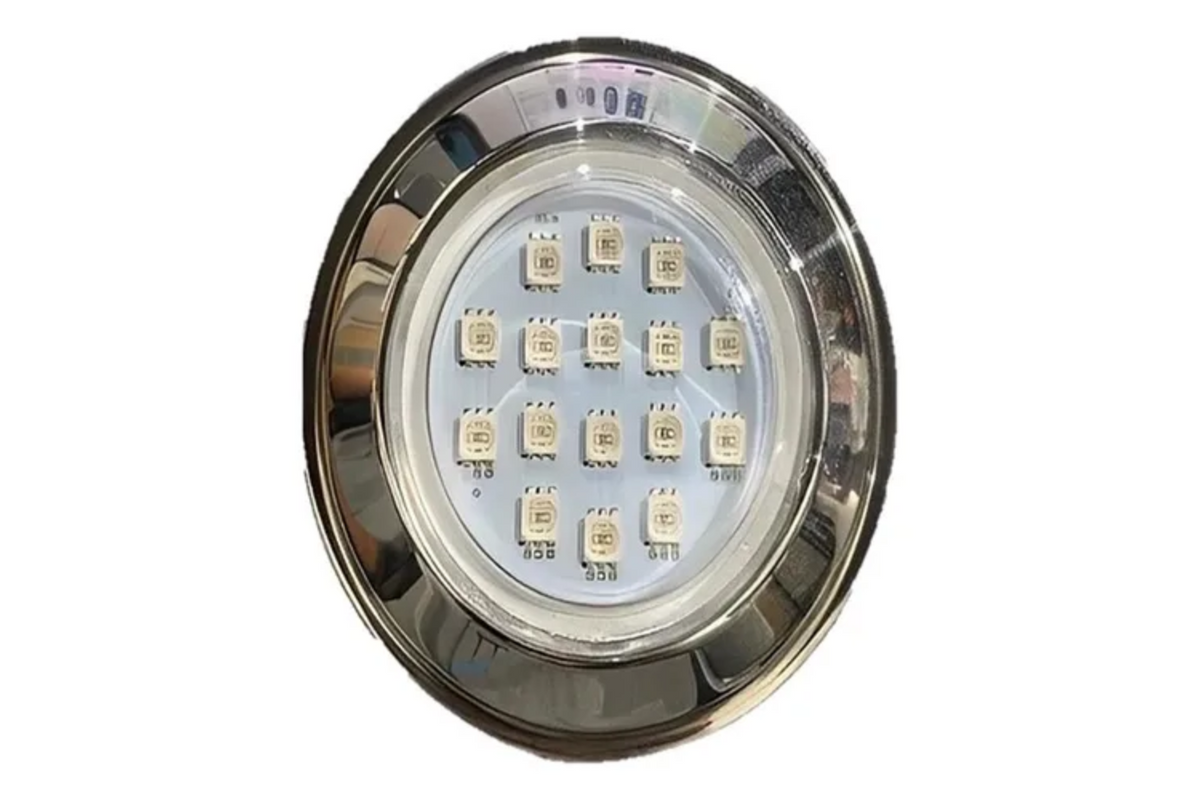 Refletor Hiper Led Inox 9w Rgb Brustec