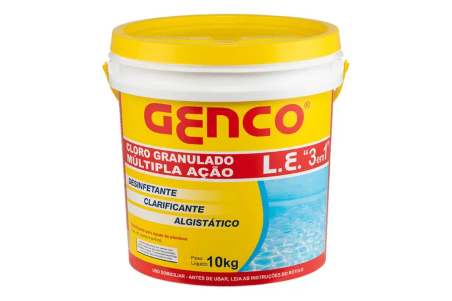 Cloro Granulado Genco 3x1 Piscina 10kg Limpeza