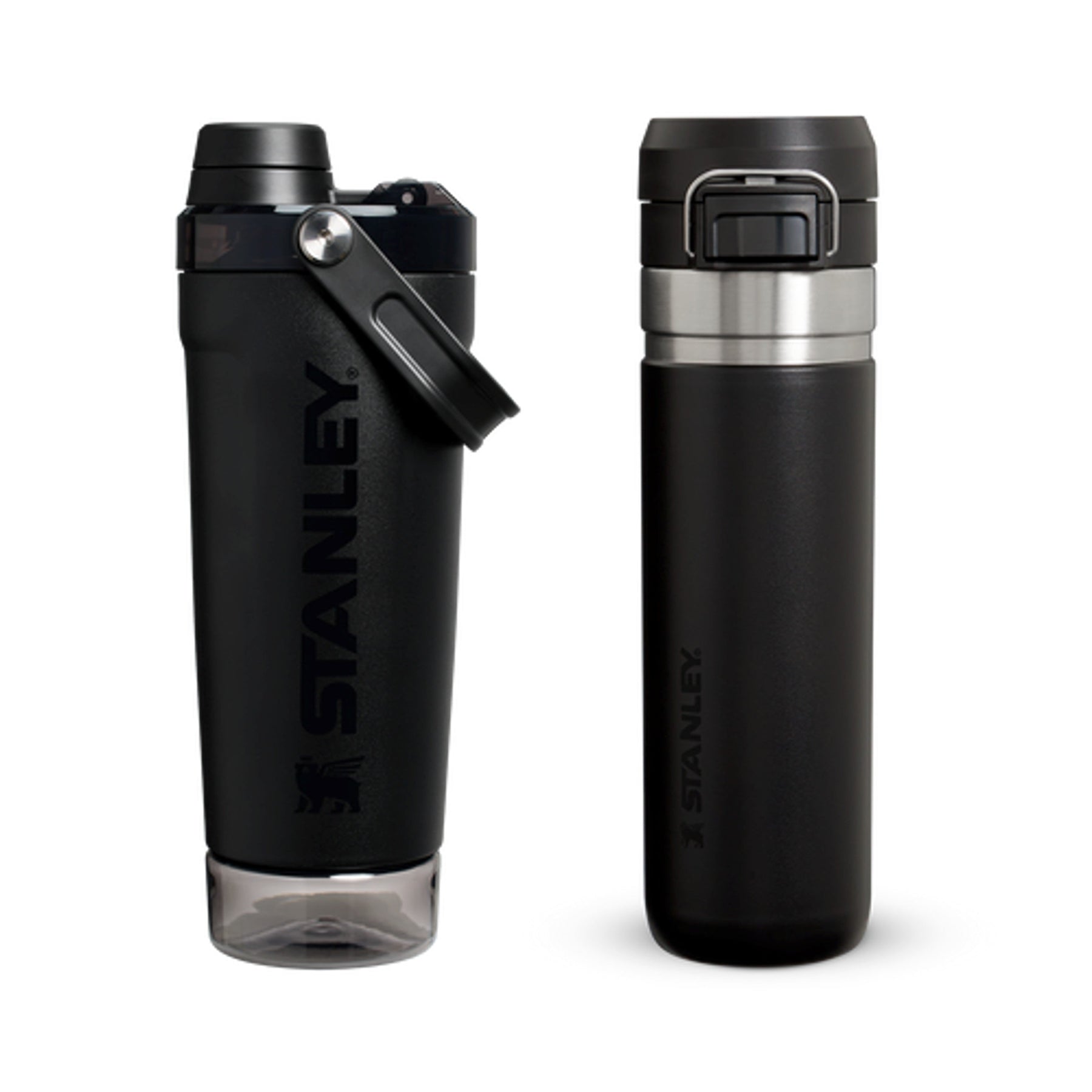 Kit Activate Shaker Black | 591ml e Garrafa Térmica Quick Flip 2.0 Black | 710ml