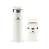 Kit Mug Térmica Café To Go Cream Gloss | 236ml e Garrafa Térmica Aerolight Transit Cream | 591ML