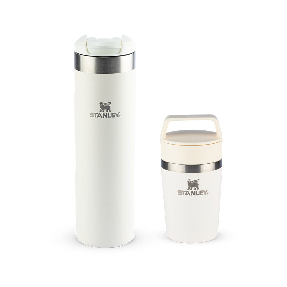 Kit Mug Térmica Café To Go Cream Gloss | 236ml e Garrafa Térmica Aerolight Transit Cream | 591ML