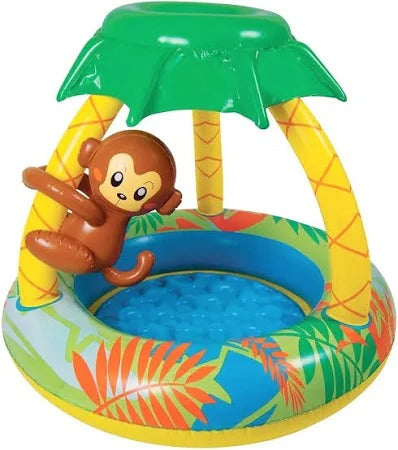 Piscina Infantil inflável com cobertura Macaquinho